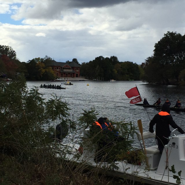 View of Northeastern's Henderson boathouse