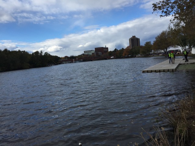 view of the Eliot Bridge, last bridge before the finish...lots of collisions here