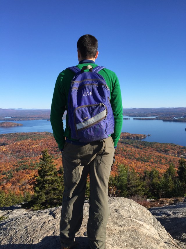 We forgot my LLBean backpack but thankfully Jon had his from elementary school ha